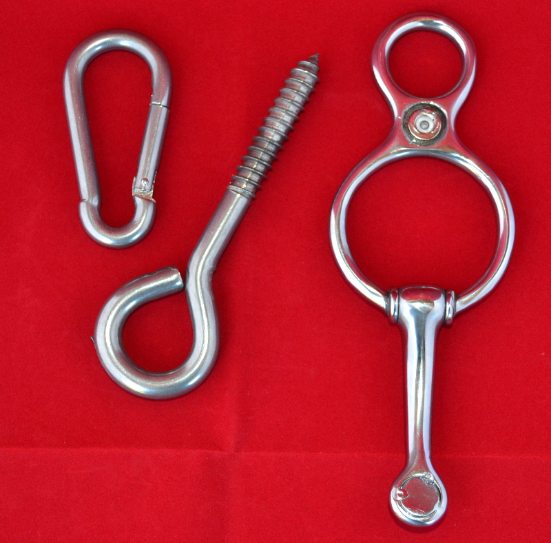 Blocker Tie Ring C-TY02 Set Of 2 Horse Tie Ring Stainless Steel 
